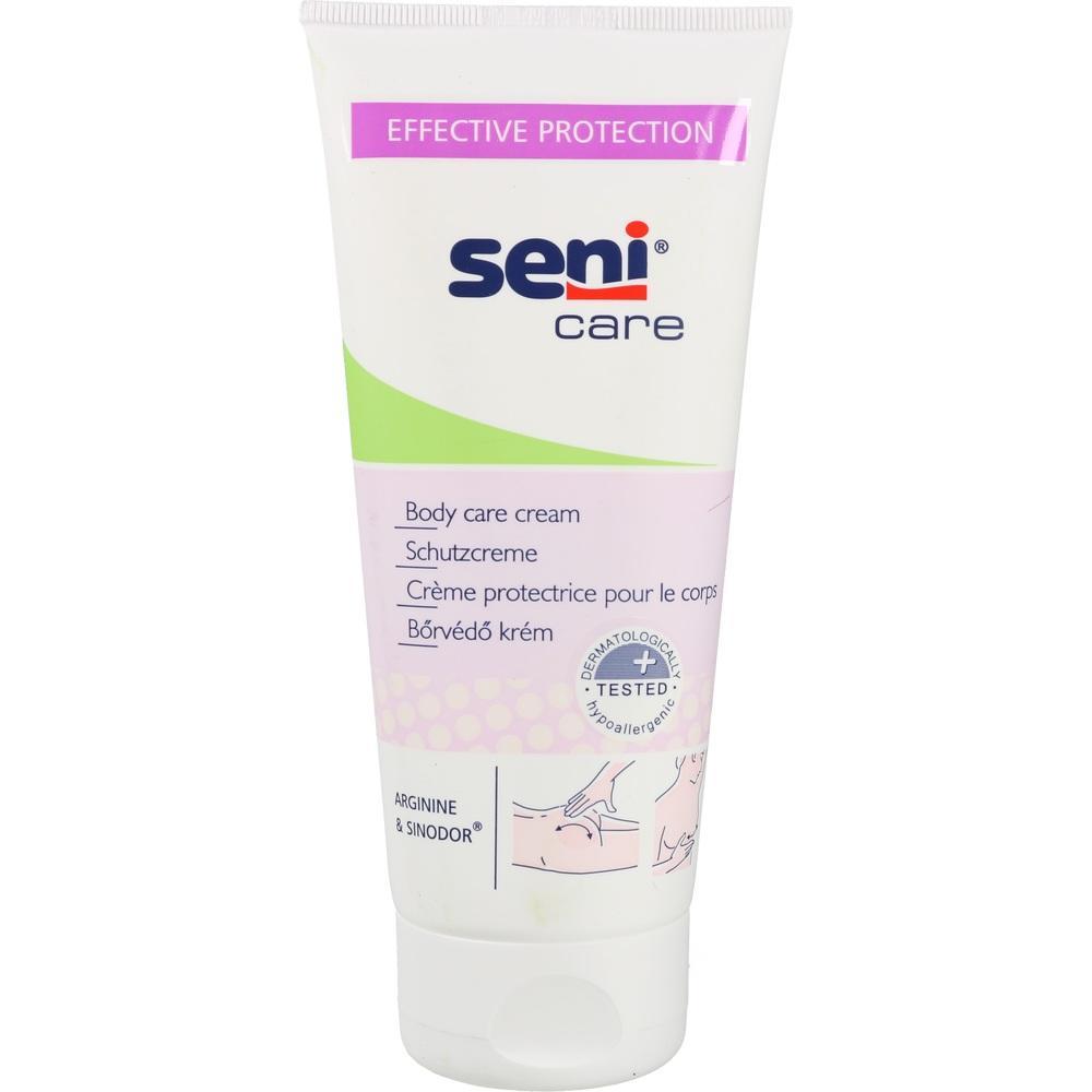 Tube mit Schutzcreme namens Seni Care gegen Hautreizungen.